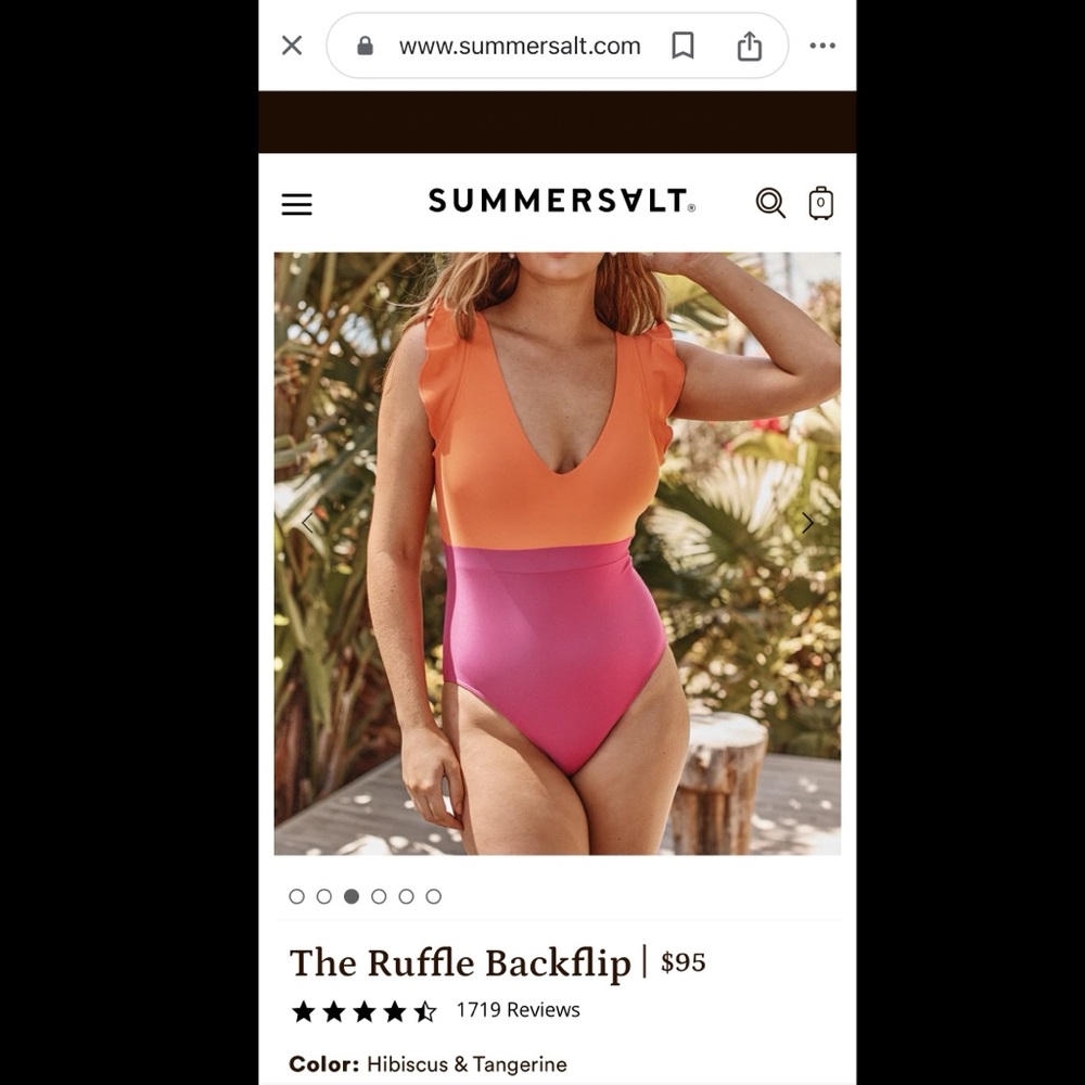 One Piece Ruffle Backflip Swimsuit